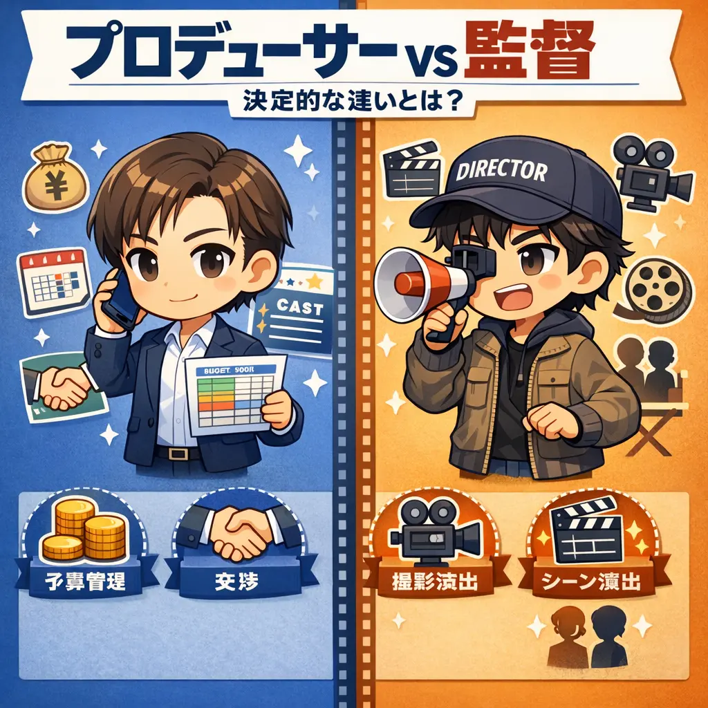 プロデューサーと監督（ディレクター）の違い - 映画・ドラマ プロデューサーとは