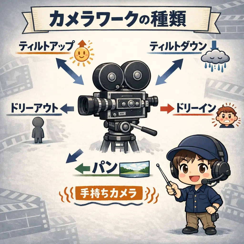カメラワークの種類と心理的効果 - 映画・ドラマ 演出の種類・技法