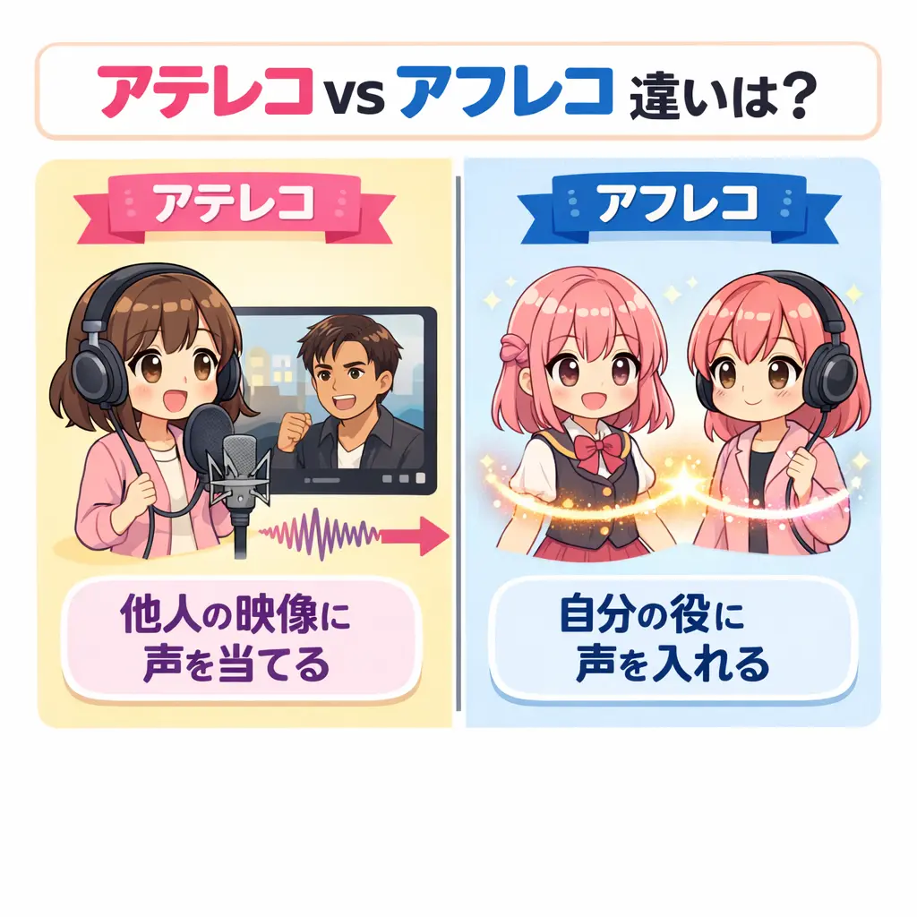 アテレコとアフレコの違いを正確に理解する - 映画・アニメ アテレコとは